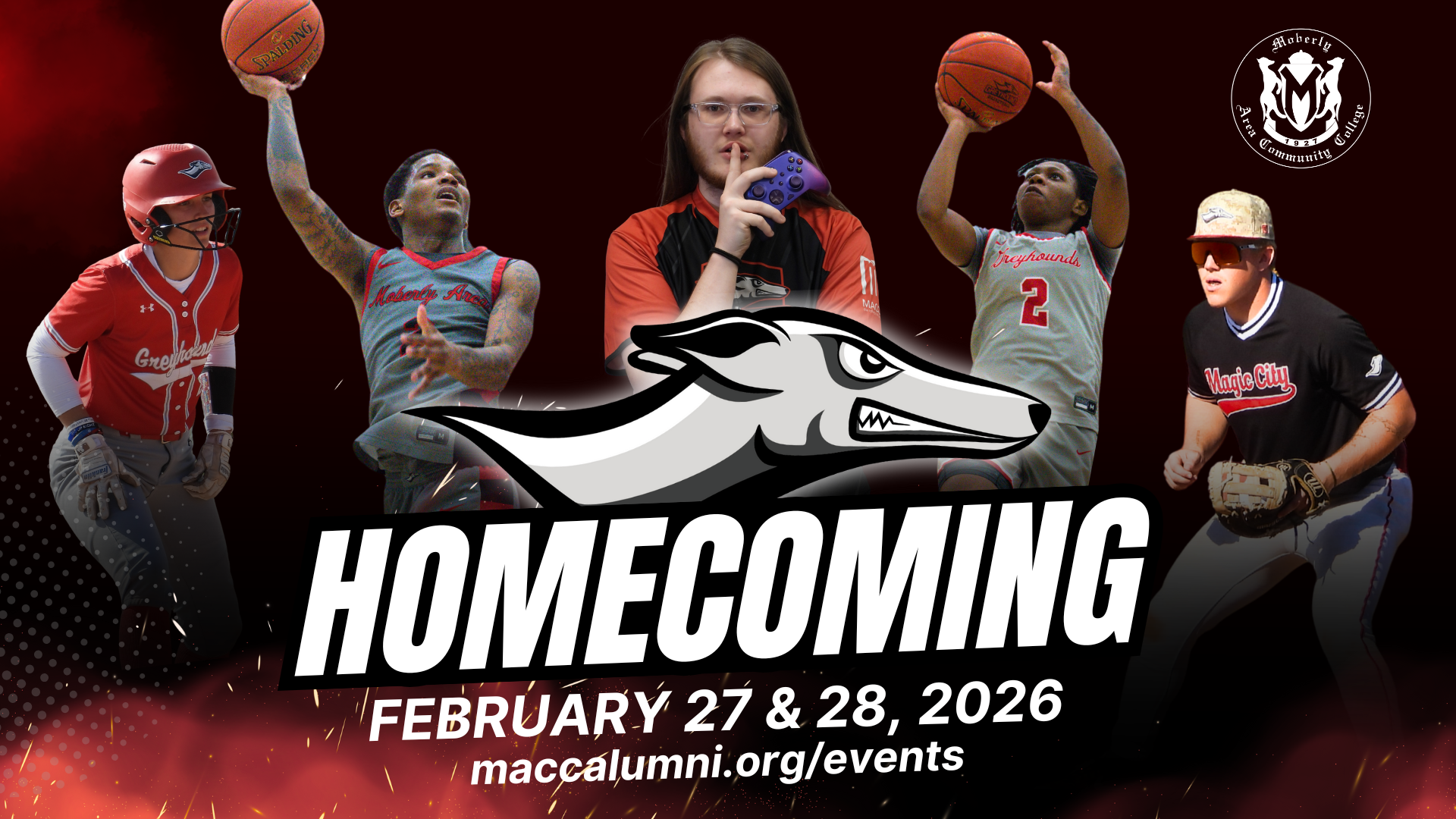 MACC ANNOUNCES FULL SCHEDULE OF EVENTS FOR GREYHOUND HOMECOMING WEEKEND FEBRUARY 27&ndash;28